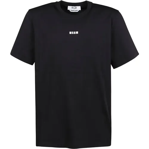 Micro Logo T-Shirt , male, Sizes: L, M, XL, S - Msgm - Modalova