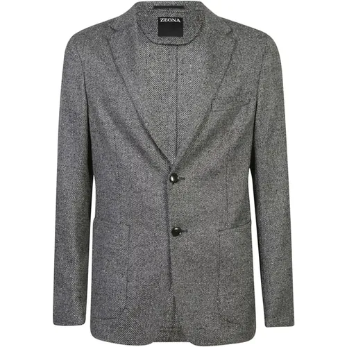 Luxurious Grey Outerwear Jacket Aw24 , male, Sizes: L, M - Ermenegildo Zegna - Modalova