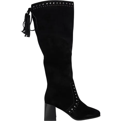 Studded block heel boot , female, Sizes: 4 UK, 5 UK, 6 UK - Alma en Pena - Modalova