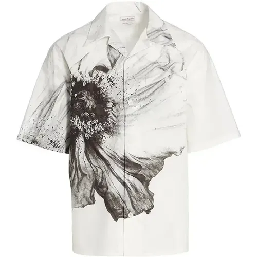 Cotton Shirt with Button Closure , male, Sizes: M, L - alexander mcqueen - Modalova