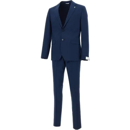 Blauer Zweiteiliger Slim Fit Anzug , Herren, Größe: XS - Manuel Ritz - Modalova