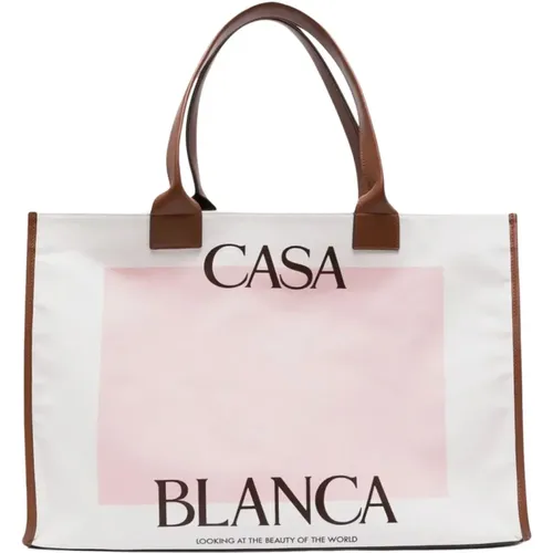 Large Casa Tote Bag , female, Sizes: ONE SIZE - Casablanca - Modalova