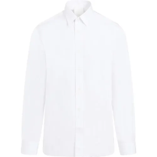 Weißes Langarmhemd,4G Besticktes Popeline-Hemd - Givenchy - Modalova