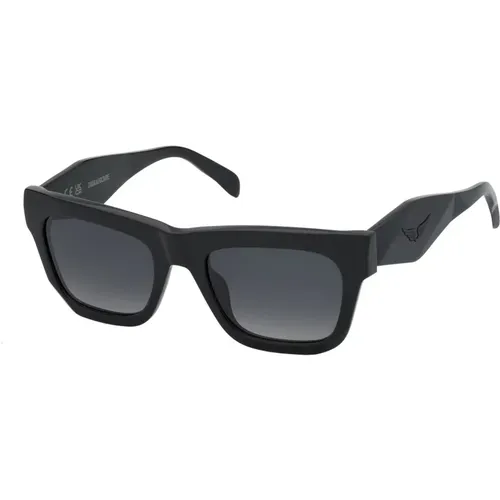 Schwarze Verlaufssonnenbrille SZV367-0700,Korallfarbene Gradienten-Sonnenbrille - Zadig & Voltaire - Modalova