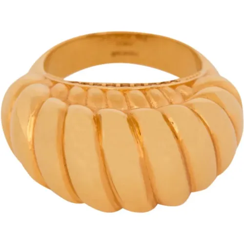 Ring Ecargot au Meing und Kritallen , Damen, Größe: L - Balmain - Modalova