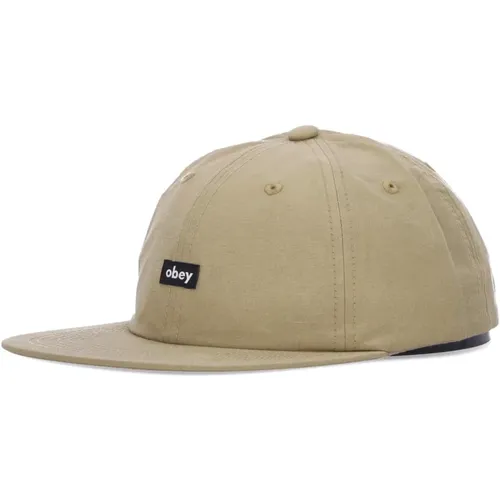 Bronze 6 Panel Strapback Flache Schirmmütze - Obey - Modalova