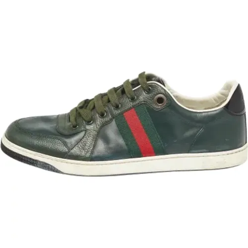 Pre-owned Leather sneakers , male, Sizes: 10 UK - Gucci Vintage - Modalova