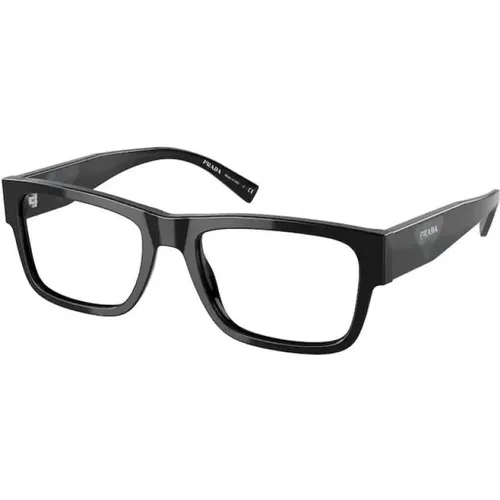 Erhöhen Sie Ihren Stil mit schwarzen Rahmenbrillen , unisex, Größe: 54 MM - Prada - Modalova