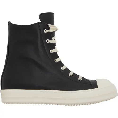 Schwarze Ledersneakers Rick Owens - Rick Owens - Modalova