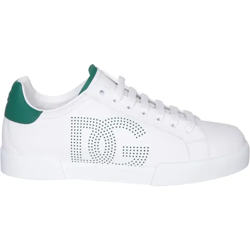 Sneakers mit perforiertem Logo , Herren, Größe: 43 EU - Dolce & Gabbana - Modalova