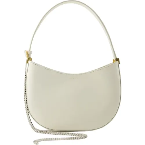 Cream Leather Medium Hobo Bag , female, Sizes: ONE SIZE - Magda Butrym - Modalova