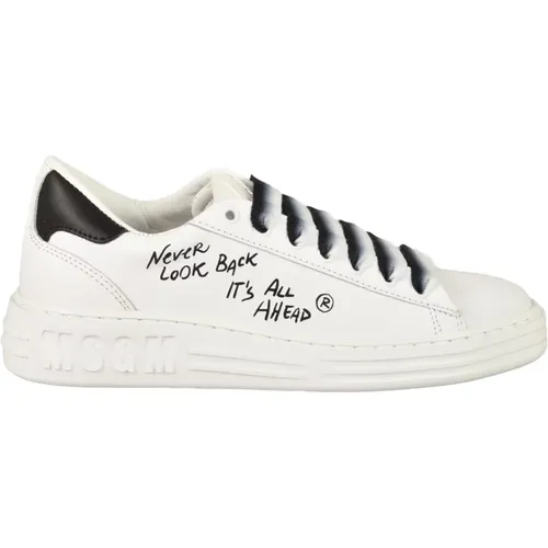 Leder Gummisohle Sneakers , Herren, Größe: 43 EU - MSGM - Modalova