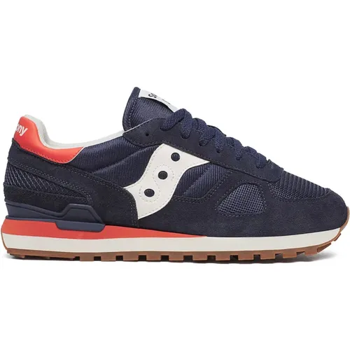 Navy/Orange Shadow Original Sneakers , Herren, Größe: 44 EU - Saucony - Modalova