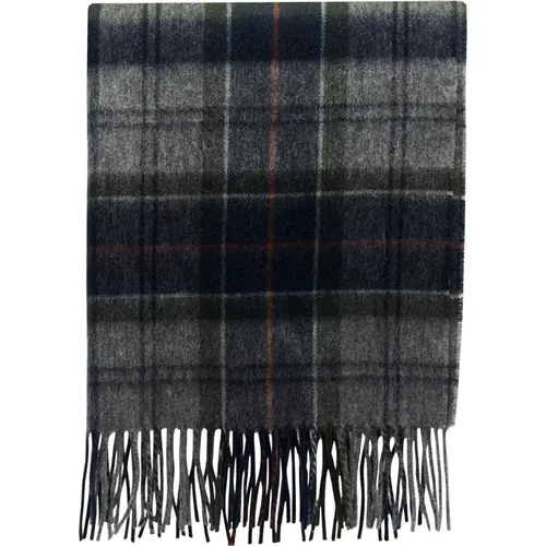 Plaid Wool Blend Scarf Grey Black , male, Sizes: ONE SIZE - Barbour - Modalova