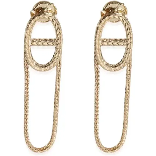 Pre-owned Gold earrings , female, Sizes: ONE SIZE - Hermès Vintage - Modalova