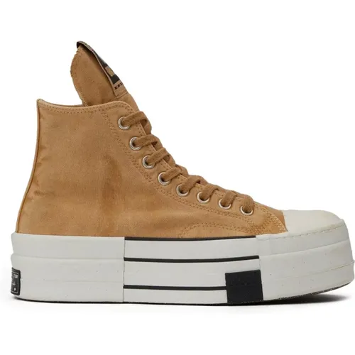 Blonde Hi-Top Platform Sneakers , Damen, Größe: 37 EU - Rick Owens - Modalova