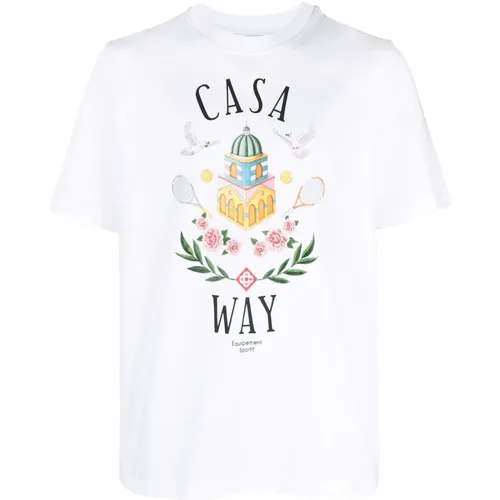 Cotton T-shirt , male, Sizes: S, XL, M - Casablanca - Modalova