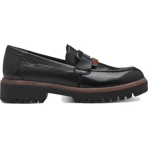 Leather Casual Loafers , female, Sizes: 6 UK - tamaris - Modalova