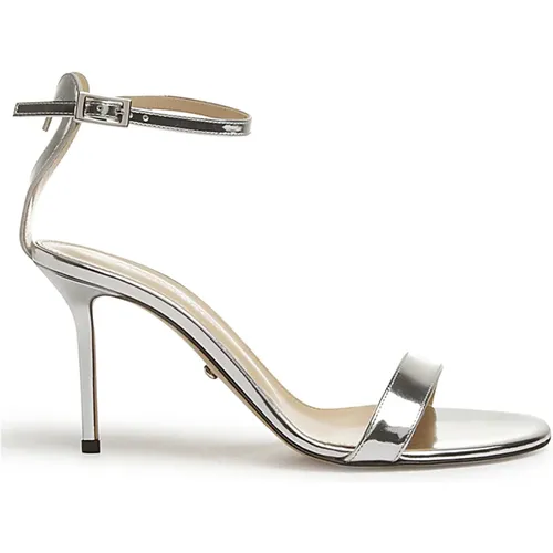 Silver Sandals for Women , female, Sizes: 3 UK, 3 1/2 UK, 7 UK, 4 UK, 5 1/2 UK, 4 1/2 UK, 5 UK - Mach & Mach - Modalova