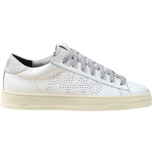 Weiße Leder Jack Low Top Sneakers - P448 - Modalova