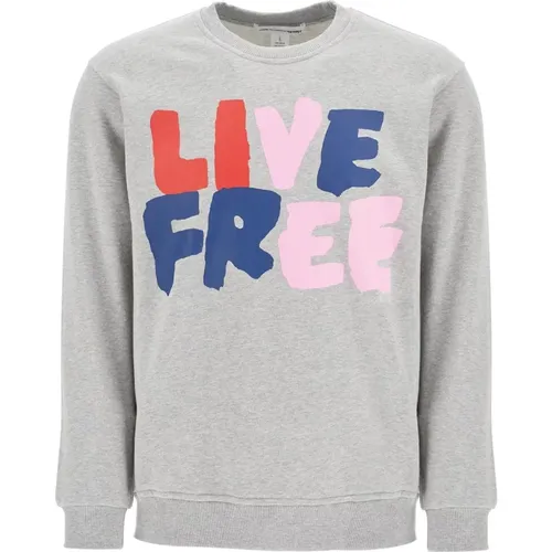 Live Free Hooded Sweatshirt , male, Sizes: S, M, L - Comme des Garçons - Modalova