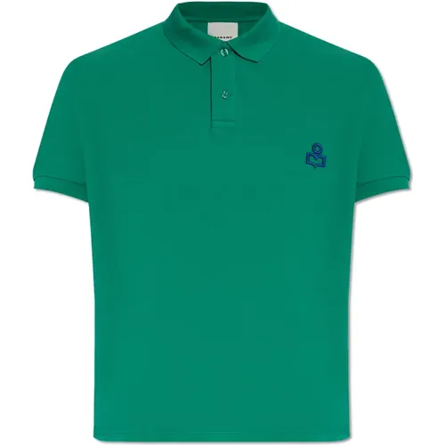 Afko polo shirt with logo , male, Sizes: S, L, M, XL - Isabel marant - Modalova