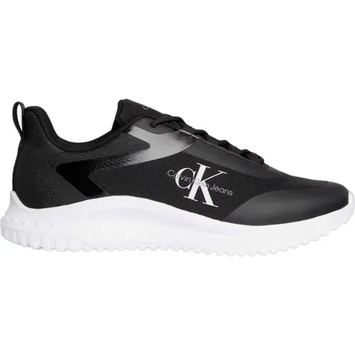 Casual Schwarze Textil-Sneakers für Herren , Herren, Größe: 43 EU - Calvin Klein Jeans - Modalova