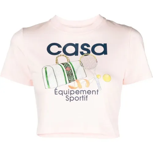 Sporty Printed Baby T-shirt,Rosa Bedruckte T-Shirts und Polos - Casablanca - Modalova
