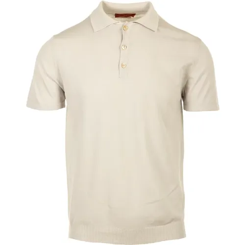 Klassisches Sand Polo Shirt , Herren, Größe: XL - Daniele Fiesoli - Modalova