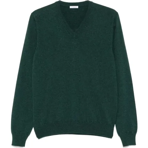 Cashmere V-Neck Sweater , male, Sizes: L - Malo - Modalova