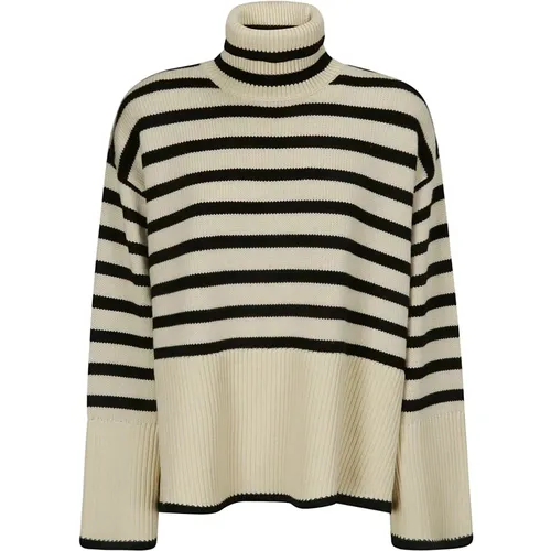 Signature Stripe Turtleneck Sweater , female, Sizes: M, S - TotêMe - Modalova