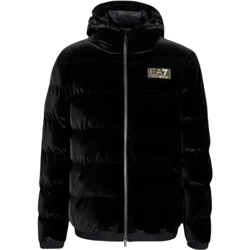 Shiny Quilted Jacket - , male, Sizes: XS, S - Emporio Armani EA7 - Modalova