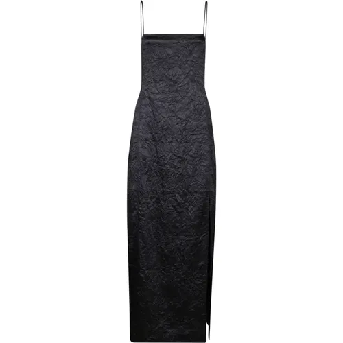 Schwarzes Kleid Stilvoll Chic , Damen, Größe: M - Ganni - Modalova