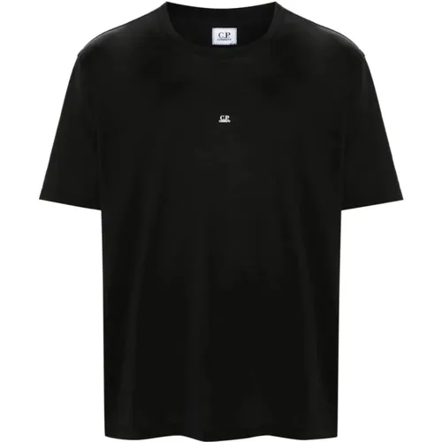 Schwarze T-Shirts & Polos Ss24 , Herren, Größe: L - C.P. Company - Modalova