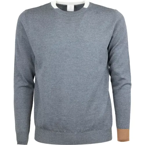 Slim Grauer Colorblock Pullover - Eleventy - Modalova