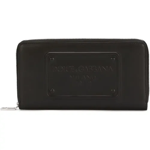 Schwarze Geldbörsen mit Portacarte , Herren, Größe: ONE Size - Dolce & Gabbana - Modalova