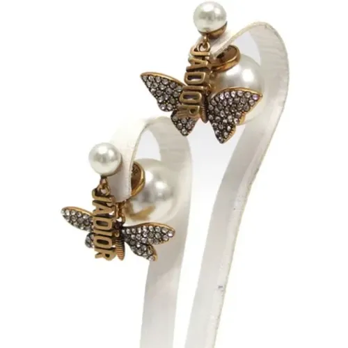 Pre-owned Pearl earrings , female, Sizes: ONE SIZE - Dior Vintage - Modalova