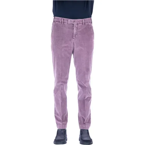 Lilac Velvet Trousers , male, Sizes: M - PT Torino - Modalova