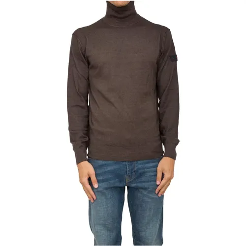 Brauner Strickpullover , Herren, Größe: XL - Peuterey - Modalova