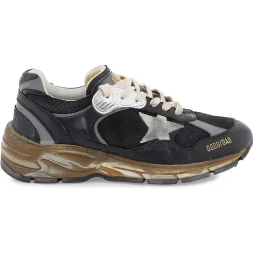 Dad-Star Sneakers mit Vintage-Effekt aus Mesh und Nappaleder , Damen, Größe: 39 EU - Golden Goose - Modalova