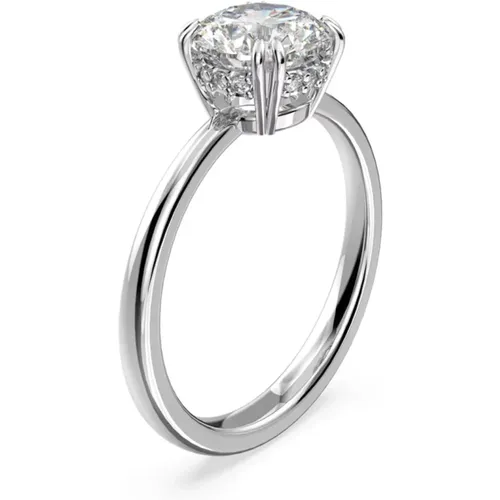 Constella Cocktail Ring, Princess Cut, White, Rhodium Plated , female, Sizes: 52 MM - Swarovski - Modalova