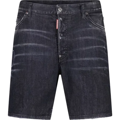 Slim Fit Stretch Denim Shorts , Herren, Größe: 2XL - Dsquared2 - Modalova