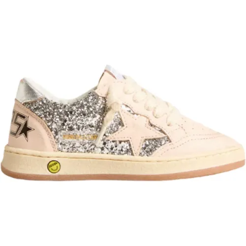 Kinder flache Schuhe,Kinder Smiley Sneakers in Hellrosa - Golden Goose - Modalova