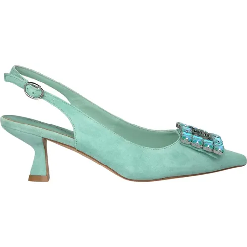 Embellished Heeled Shoe with Brooch , female, Sizes: 3 UK, 5 UK, 7 UK, 4 UK - Alma en Pena - Modalova