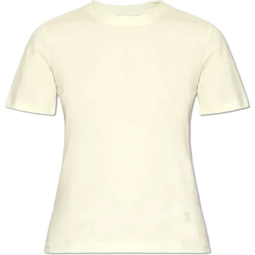 Baumwoll T-Shirt , Damen, Größe: XS - Yves Salomon - Modalova