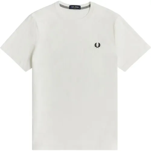 Elegantes Baumwoll-T-Shirt mit Lorbeer-Logo , Herren, Größe: S - Fred Perry - Modalova