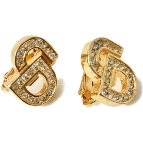 Pre-owned Metal earrings , female, Sizes: ONE SIZE - Dior Vintage - Modalova