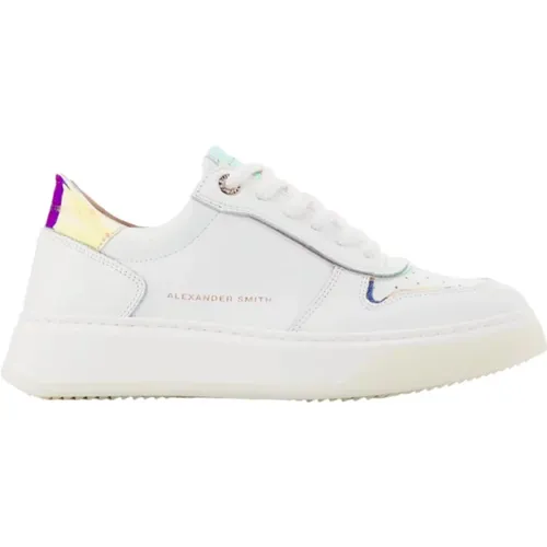 White Iride Peach Sneakers , female, Sizes: 6 UK, 3 UK, 5 UK, 4 UK, 7 UK - Alexander Smith - Modalova
