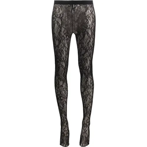 Corded Lace Tights , female, Sizes: S - Wardrobe.nyc - Modalova