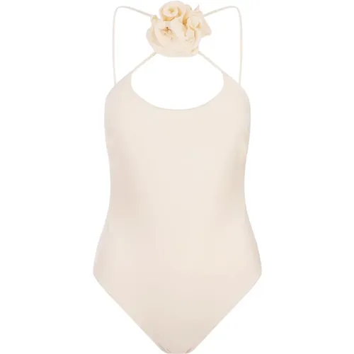 Petra One-Piece Swimwear Ivory Floral , female, Sizes: S - La Revêche - Modalova